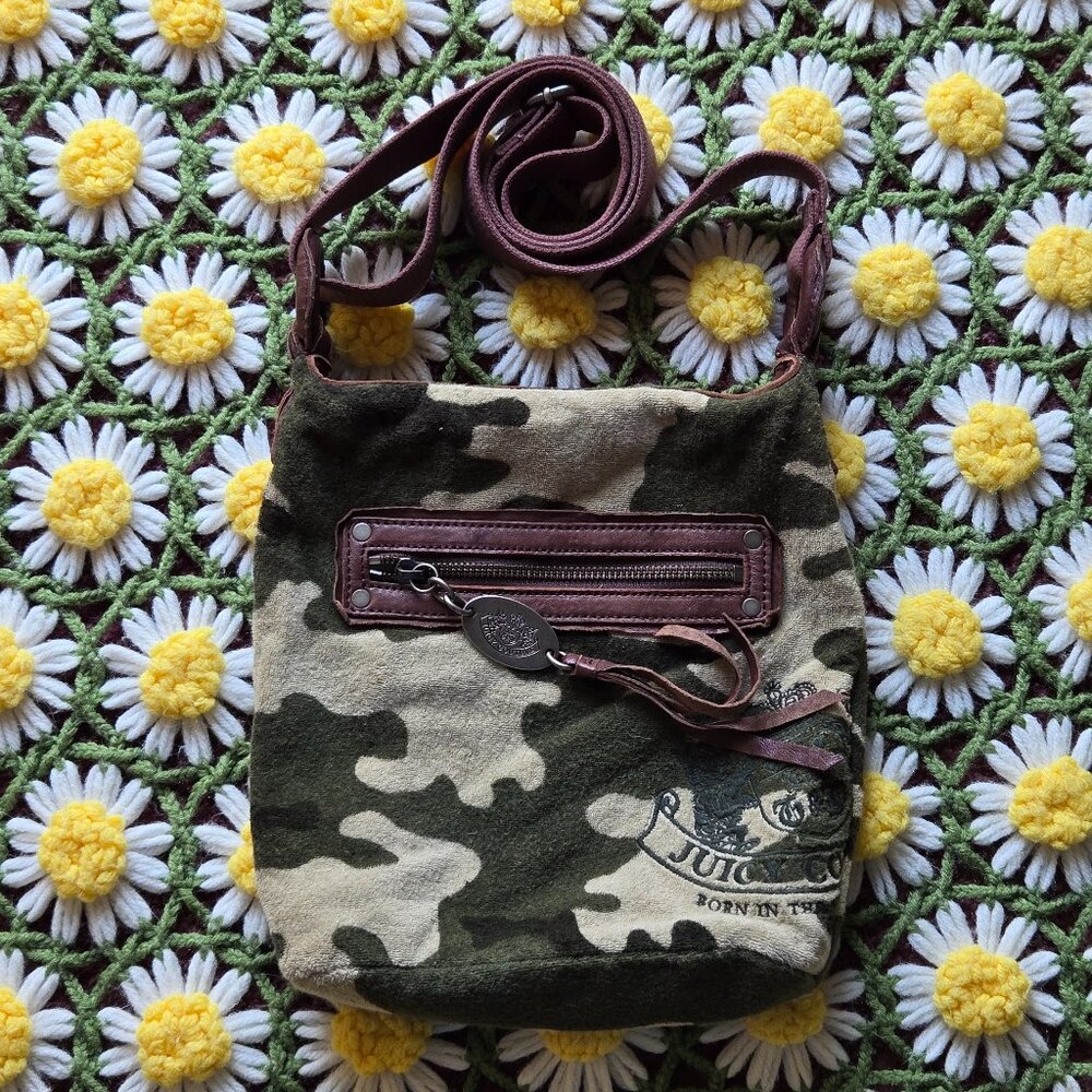 Juicy Couture Green Camo Crossbody Bag